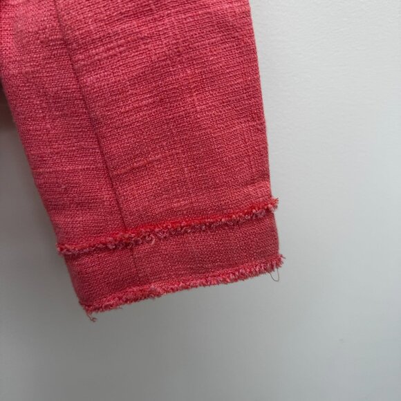 Lilly Pulitzer Pink Coral Tweed Fitted Office Siren Button Blazer Jacket XS - Picture 5 of 8